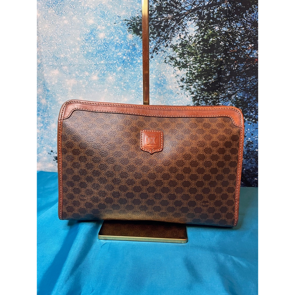 Celine Macadam Clutch Brown & Tan Very good condition - Picture 1 of 13